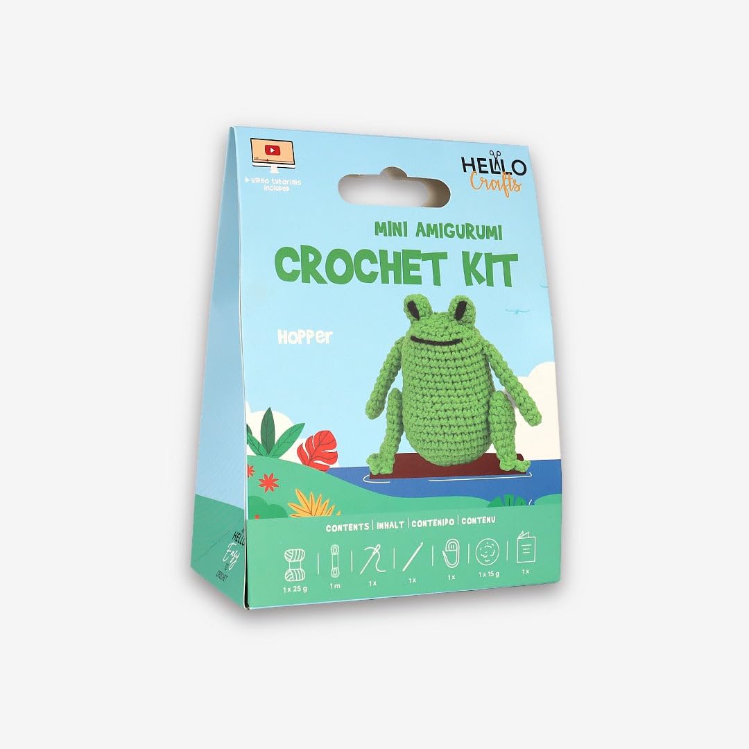 Knitty Critters - Mini Amigurumi - Hopper Frog | DIY Crochet Kit