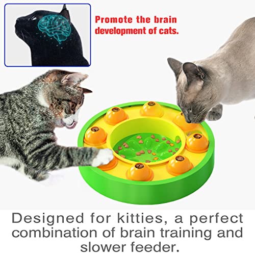 Kadtc Puzzles Toy Used For Both Cats Dogs,Cat Brain Toys Kitten Mental Stimulation Kitty Mentally Stimulating Puzzle Feeder Best Interactive Indoor Treat Dispenser Food Dispensing Bowl Smart Game L #TOP4