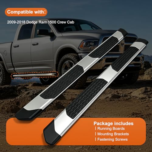 Estribos laterales para Dodge Ram 2009-2026 acero carbono miniatura 2