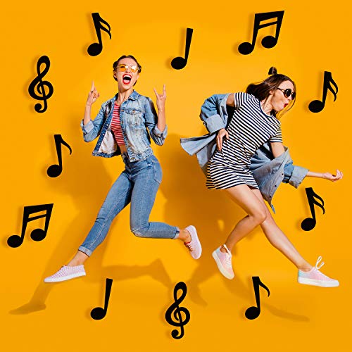 BOAO Musiknoten-Ausschnitte, Musik-Party-Dekorationen, Musiknoten, Silhouette, Wanddekoration für Rock-Roll-Konzert, 50er-Jahre-Motto, Geburtstag, 2025, Party, Babyparty, Schulanfang, Pinnwand