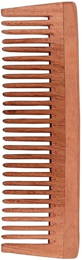 INSIME Neem wooden comb for women hair growth | Kacchi herb treated neem wood comb for men women | Wide tooth Hair comb for Men & Women