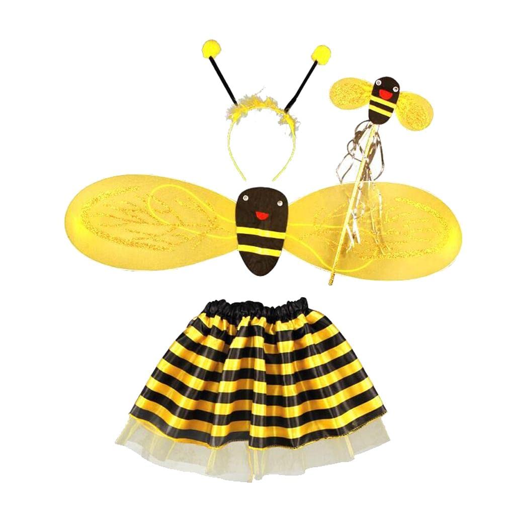 4Pc Bumble Bee Honey Girls Kids Fairy Halloween Fancy Dress Up Party Costume (B096BLQQPY) Amazon Price History, Amazon Price Tracker