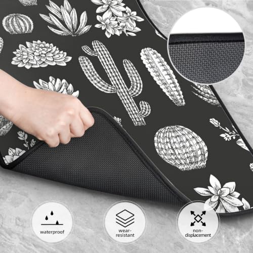 Alfombrillas de coche antideslizantes juego de 4 piezas neopreno diseño cactus para suelo 4