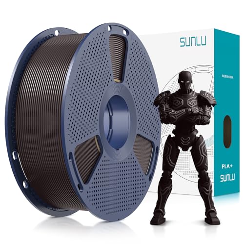 Image of SUNLU PLA Plus Filament 1.75mm Black 1KG, Neatly Wound 3D Printer Filament 1.75mm, PLA+ 1000g, Dimensional Accuracy + /- 0.02 mm, Fit Most FDM 3D Printers, 1kg Spool (2.2lbs), Roasted Chestnut Black