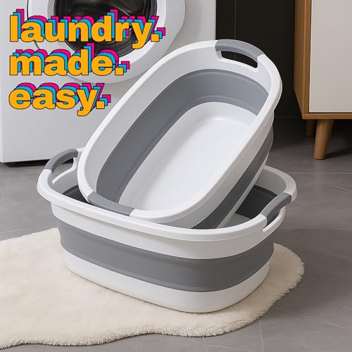 Smoochie Banheira e cesto de roupa suja para cães – Banheira dobrável 2 em 1 para animais de estimaç