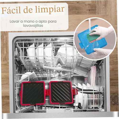 Sandwichera para microondas de silicona antiadherente con moldes extraíbles 6
