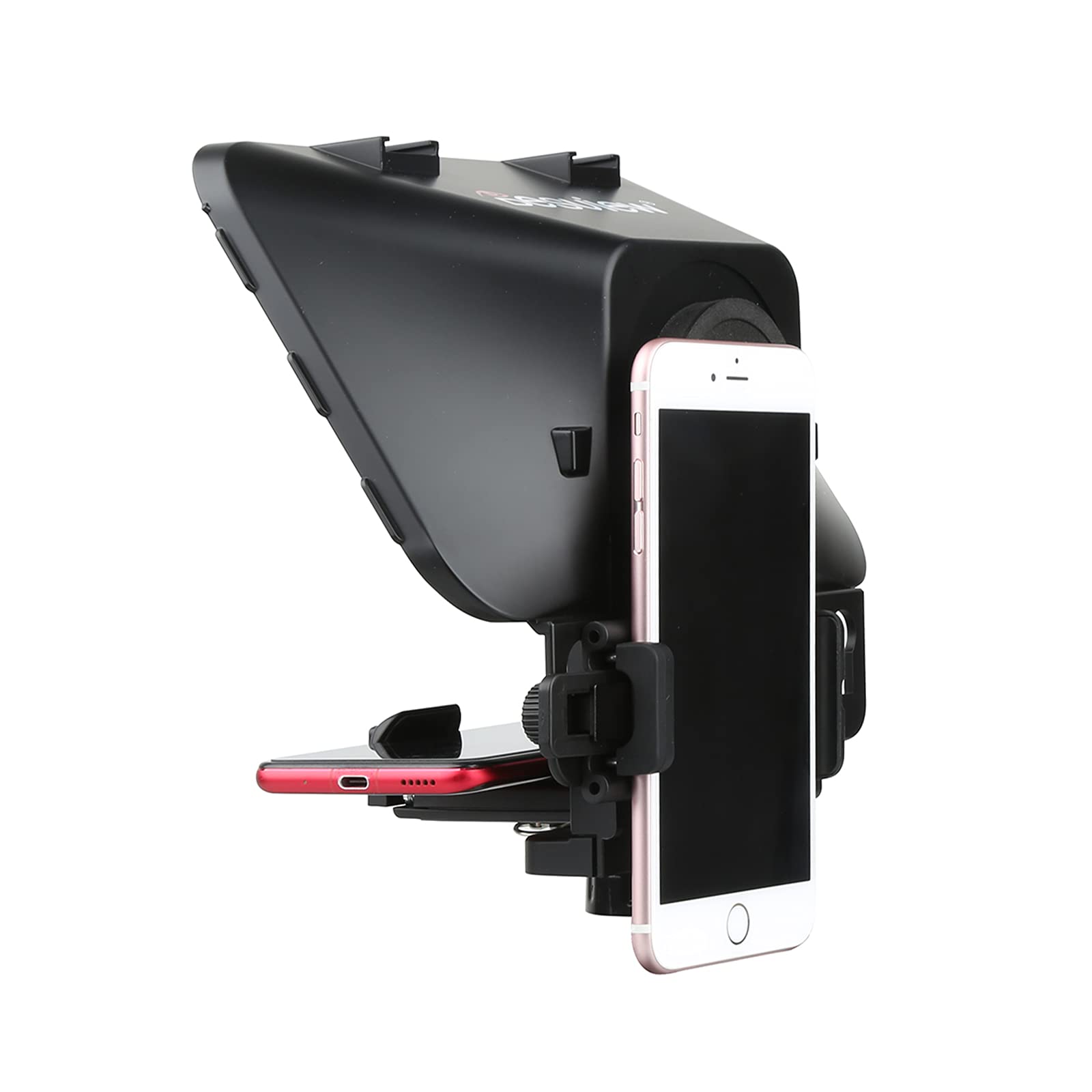 Desview - T3 - Teleprompter für Smartphone, Tablet oder DSLR-Kamera bis zu 8“ - mit Fernbedienung - HD-Displayglas - Videoaufzeichnung - Autocue - Live Streaming