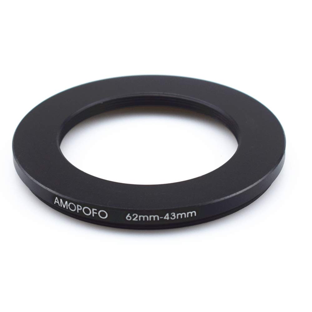 62 mm-43 mm pierścienie krokowe adapter filtra pierścień, 62 mm do 43 mm filtr pierścień adapterowy do obiektywu aparatu z gwintem filtra 62 mm na pierścień filtrujący 43 mm