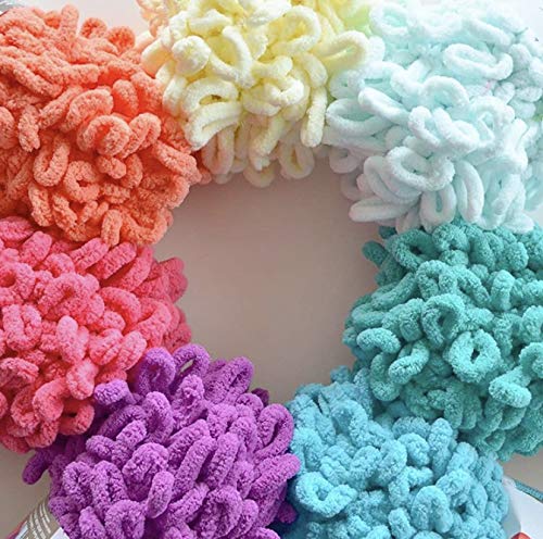 Chunky Blanket Yarn Chenille Finger Loop Yarn For Hand Knitting Blankets, Set Of 3, (Mixed Grey) #TOP2