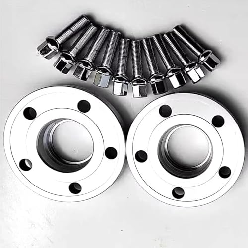 �z�C�[���X�y�[�T�[ 2 �� 20 �~�����[�g�� 5x112 57.1 �z�C�[���X�y�[�T�[�������C�h�i�[�n�u�V�� 14x1.5 Compatible With For Passat 1996?2025 For Tiguan 2009?2016(Silver)