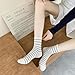 MarJunSep Cute Crew Socks for Women Teen Girls Striped Dots Ribbed Ankle Athlete Cotton Socks Fashion 5 Pairs Bulk Four Seasons Socks