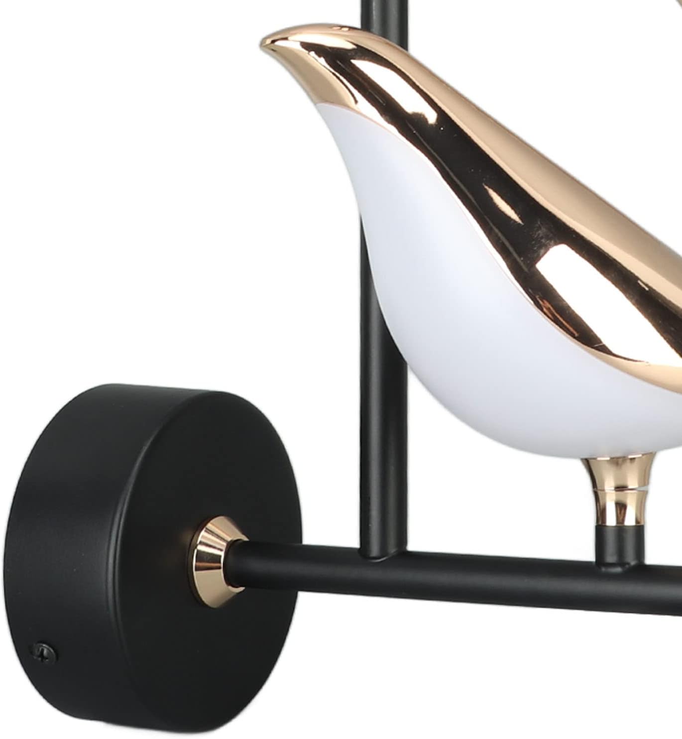 TOPINCN Bird Wall Sconce, Nordic Bird LED Wall Light, 4500K Light Modern Decorative, Double Bird Design, Ideal for Livingroom, Bedroom, Kitchen