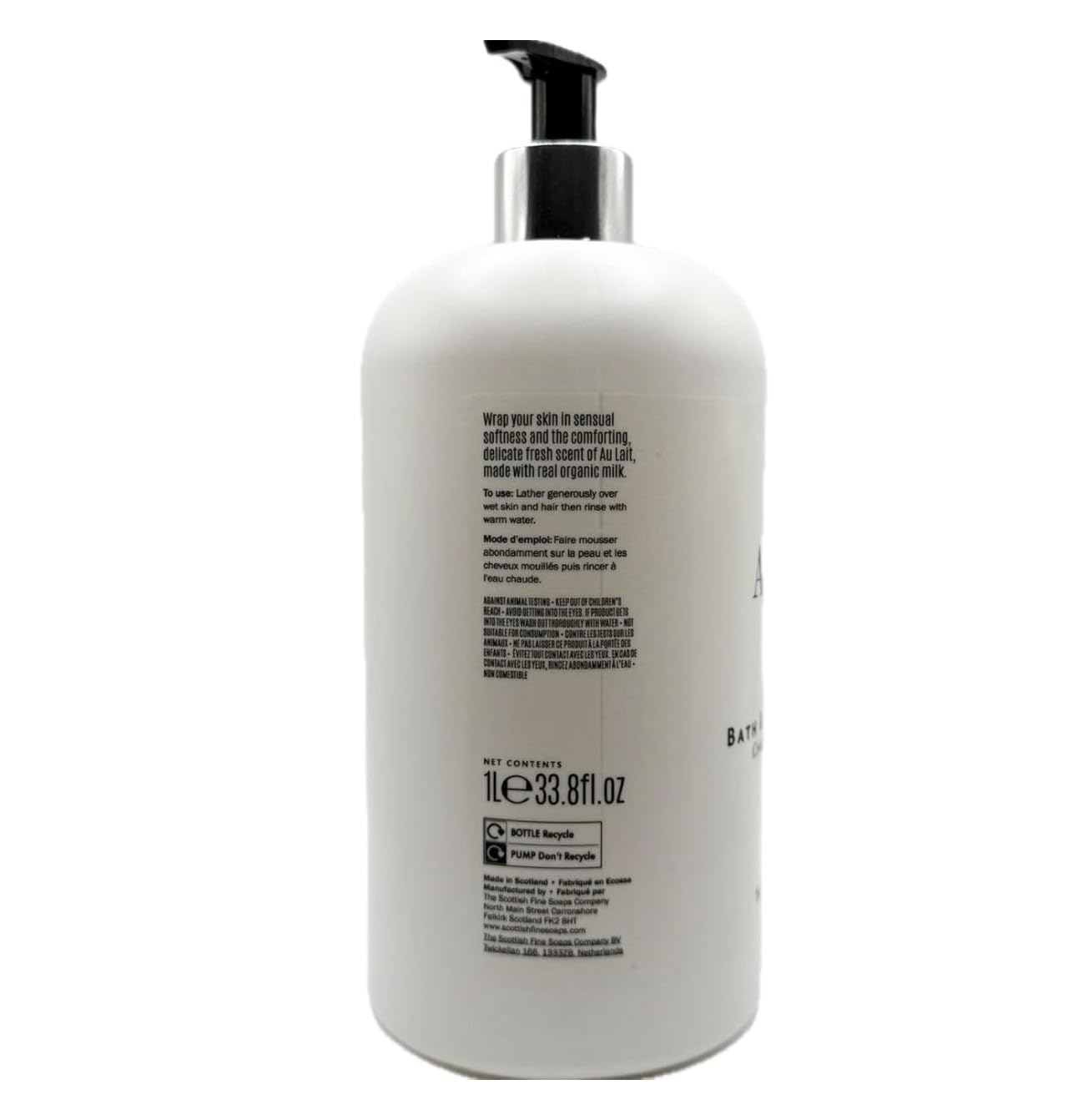 Scottish Fine Soaps The Au Lait Bath & Shower Cream, 33.8 fl oz