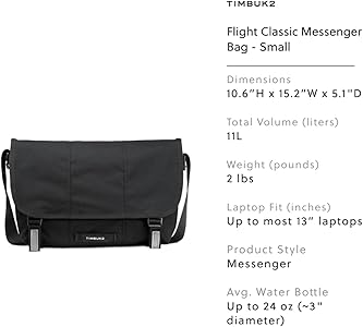 Amazon.com: Timbuk2 Flight Classic Messenger Bag, XS, Granite