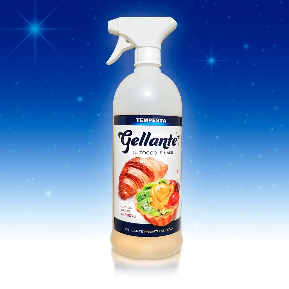 Barbagallo Matteo Srl Gelatina Spray Gellante Lucida per Dolci da 1 kg con Nebulizzatore