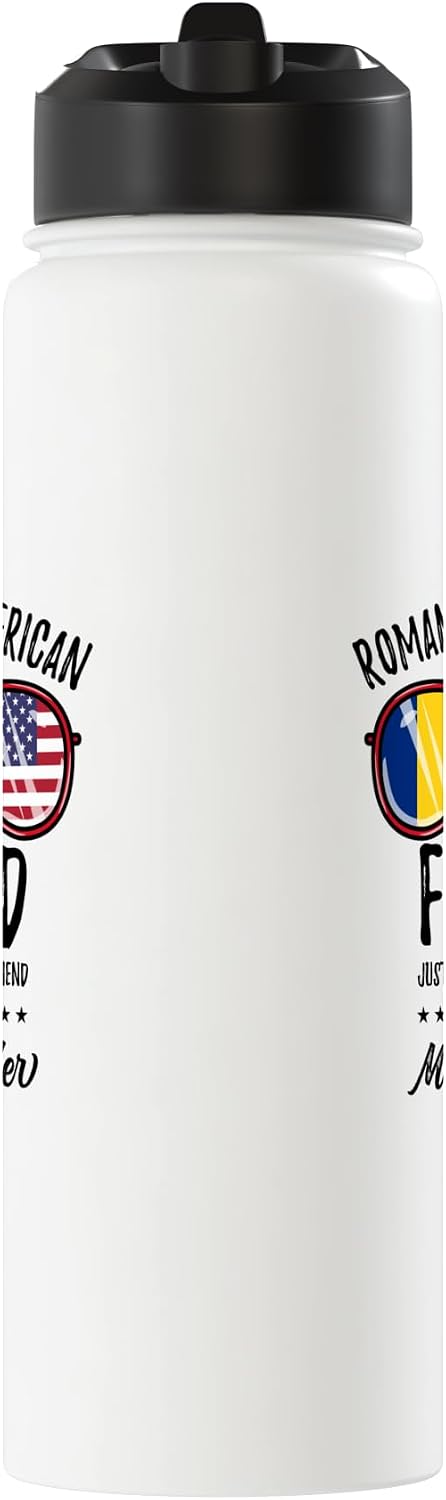 Romanian American Friend Romanian Heritage Stainless Steel Insulated Water Bottle