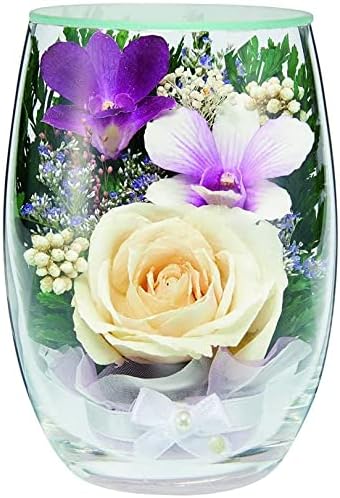 Amazon お仏壇のはせがわ プリザーブドフラワー 造花 ブーケ 仏具 お供え コンパクト かわいい おしゃれ プリエール 白バラ 7979 プリザーブドフラワー オンライン通販