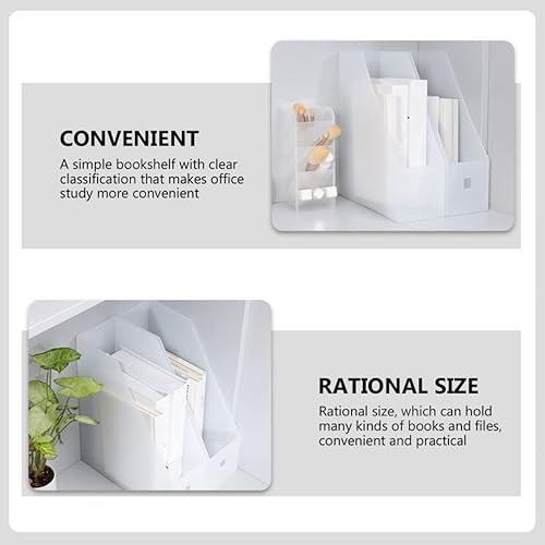 Miniatura 2 de Estante de almacenamiento de archivos de 2 uds, estante de documentos de escritorio, estante de archivos de plástico, estante de almacenamiento de