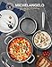 MICHELANGELO 6 Pcs Tri-ply Stainless Steel Pot Set, 2QT & 3QT & 8QT Pot with Lids, Nonstick HoneyComb Interior Cooking Pot Set, Compatible with All Cooktops, Oven & Dishwasher Safe