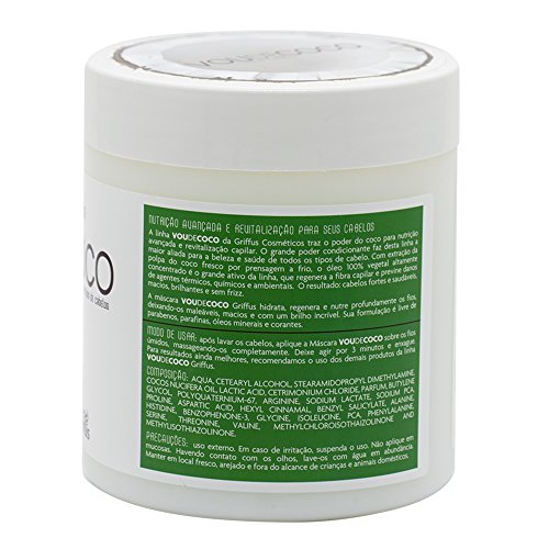 Vou de Coco Máscara, 550 g, Griffus Cosméticos, Multicor
