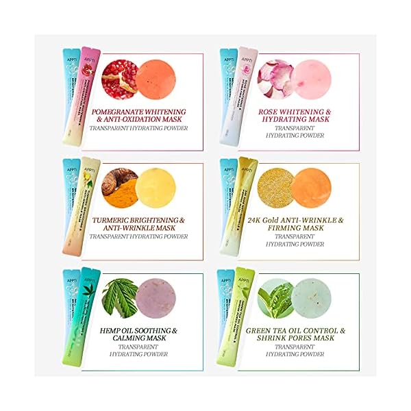 VOFEL Jelly Mask Facial Masks for Skin Care Peel Off Jelly Masks for Facials Diy Spa Skin Treatment 12 Pcs