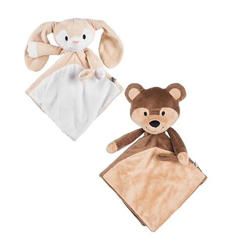 Riff Raff Bear and Bunny - Chupete para dormir para recién nacidobebé a partir de 0 meses, máquina de sonido portátil de felpa de ruido blanco,