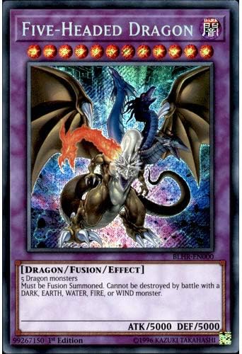 BLHR-EN000 1st Ed Five-Headed Dragon Secret Rare Card Heros Revenge Yu-Gi-Oh Single Card