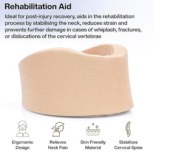 Image of Premiums Cervical Collar with Chin Brace for Comfort Pain Relieves | Neck Support Belt for Men And Women. (Gray, S)