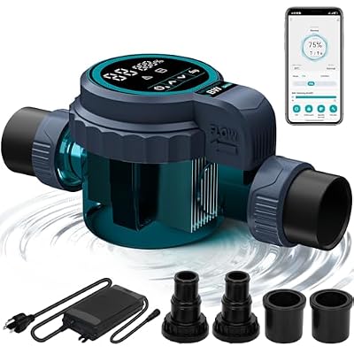 Fengind Smart Saltwater Pool Chlorinator System, Up to 21,100 Gallons Pool, Salt Chlorine Generator System Built-in Wi-Fi & App Remote Control, Salt Pool Chlorine Generator with Smart Digital Panel