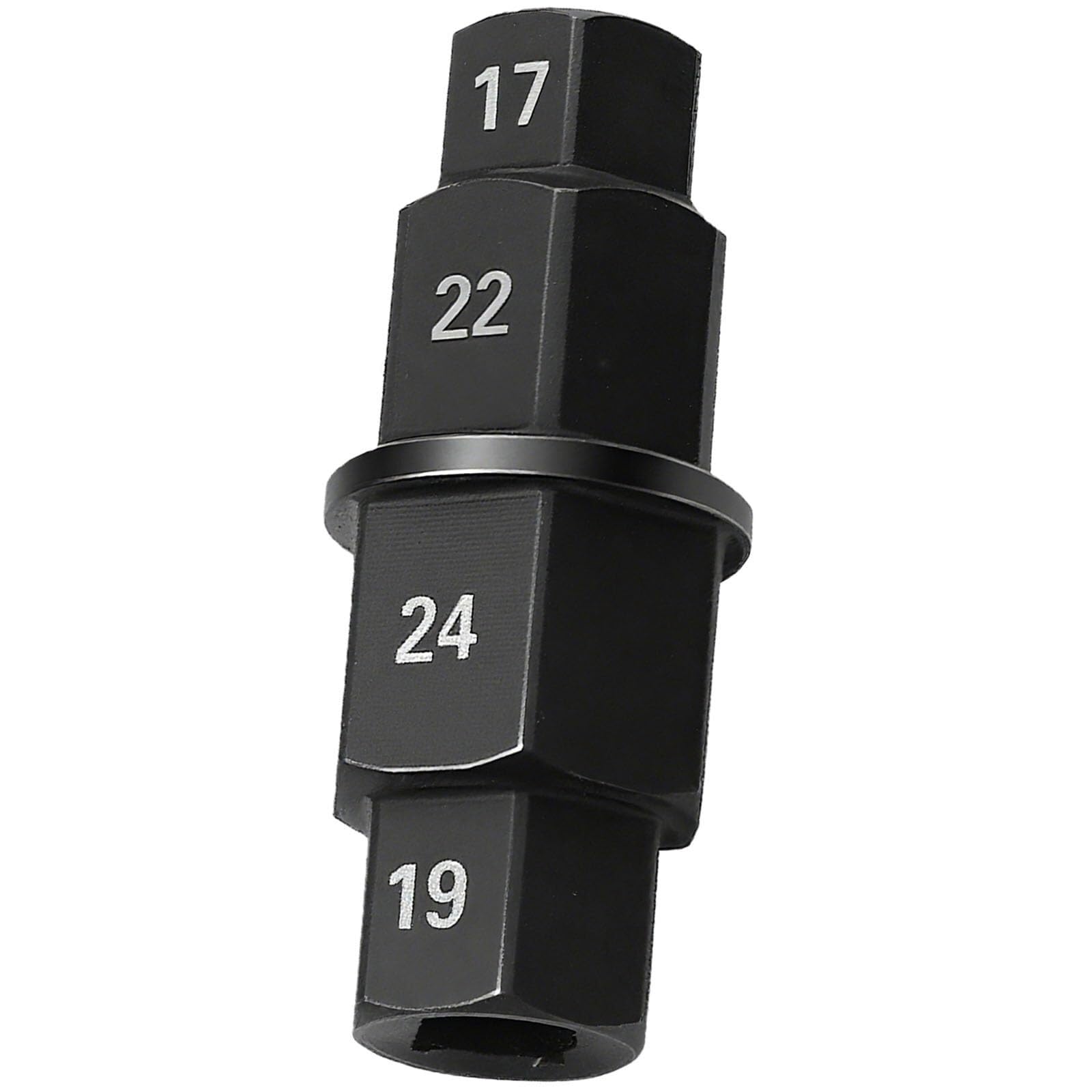 Herramienta de Eje Hexagonal para Moto, Juego 4-en-1 Llave Allen 17-24mm para Extracción Rueda - Compacto & Duradero