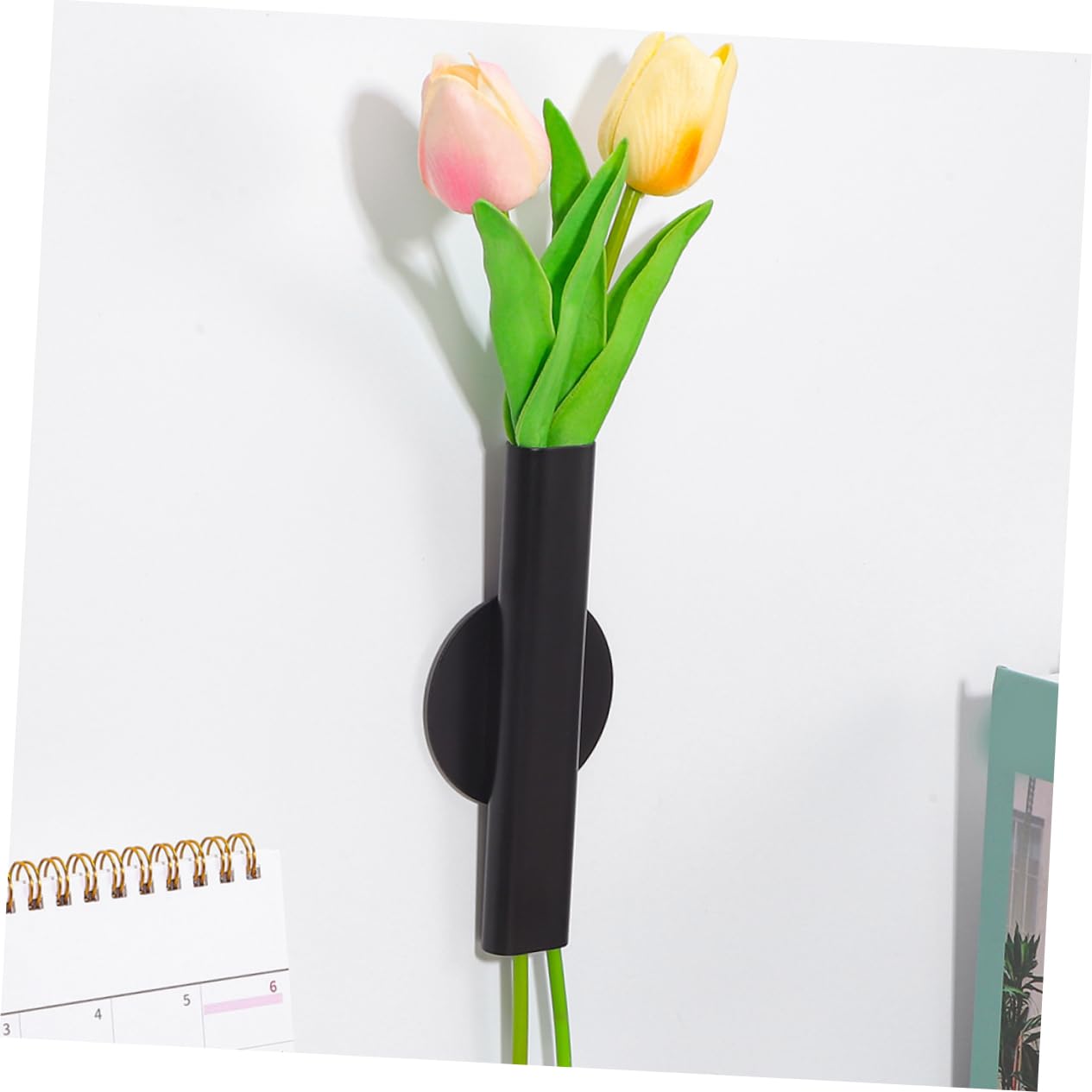 ifundom 3 Sätze Metall Wandvase Für Blumen Wandmontierte Dekovase Für Frische Und Für Hochzeiten Partys Und Kreative Wandblumentöpfe Schwarz Klein 2 Stück * 3