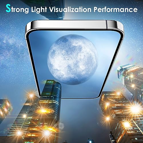 Image of YWXTW Designed for iPhone 15 Pro /iPhone 15 Pro Max Camera Lens Protector Bling, [New Glitter Design] Individual Metal Tempered Glass Camera Cover Accessories Case Friendly (Silver Titanium Glitter)