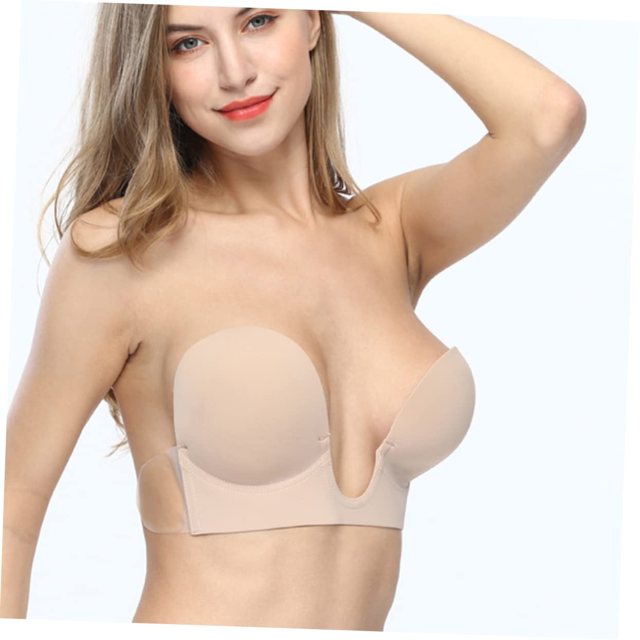 LIFKOME 2 Piezas De Empanadas Reutilizables Sujetador Halter Copa De Sujetador Sin Costuras Sujetador Invisible Sin Tirantes Pétalos De Sujetador Sin Espalda Sujetador Sin