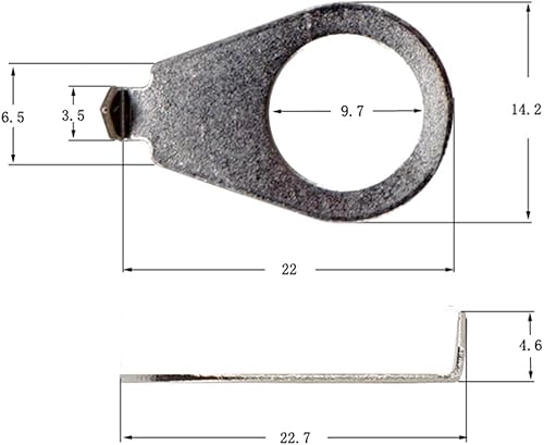 Miniatura 4 de Paquete de 4 perillas de guitarra de 38 pulgadas, indicadores de control de guitarra plateadas, puntas de posición de 0.382 in de diámetro,