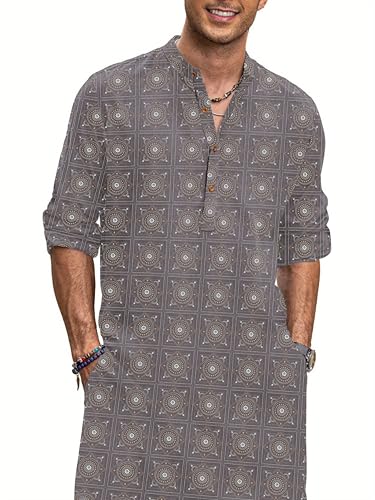Image of BE ACTIVE Cotton Kurta for Men | Traditional and Classy Design | Indian Kurta | Full Sleeve Kurta