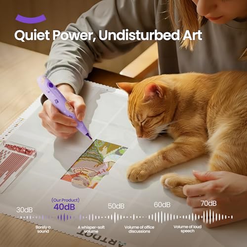 Image of ARTDOT Wireless Vacuum Pen for Diamond Art Kit for Adults, Long-Lasting Electric Pen for Diamond Painting Accessories and Tools