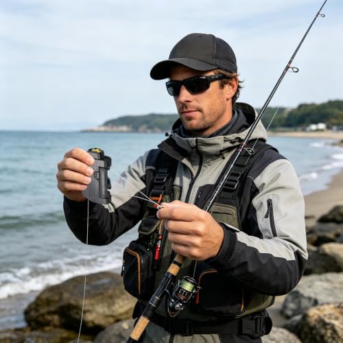 Anudador automático de pesca portátil fácil de lanzar para pescadores mayores 2