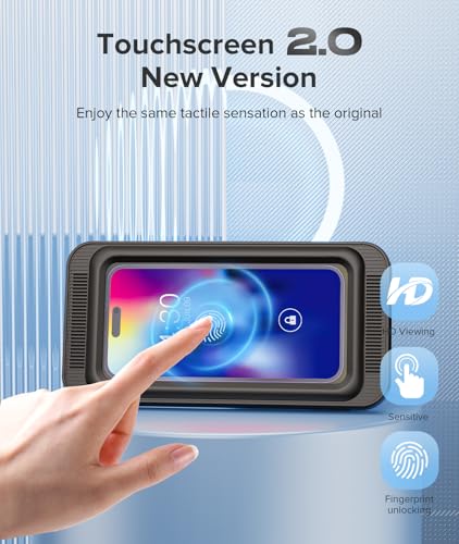 LC-dolida Shower Phone Holder Waterproof with Speaker Holes Sounds Wall Mount Cell Phone Stand Case for Bathroom Bathtub for Women Men Gift Shower Gadgets Stuff - Thumbnail 3