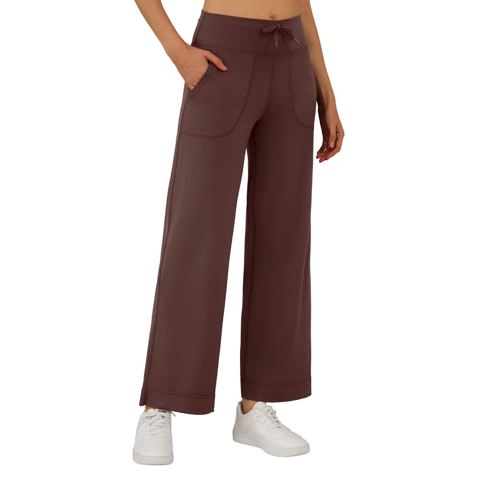 Tivifox Women's Wide Leg Pants with Pockets High Waisted Lounge Yoga Pant Sweatpants Pajama Workout Loose Pant