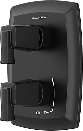 Miniatura 3 de American Standard TU353740.243 Townsend - Desviador de ducha integrado con 2 manijas solamente, negro mate