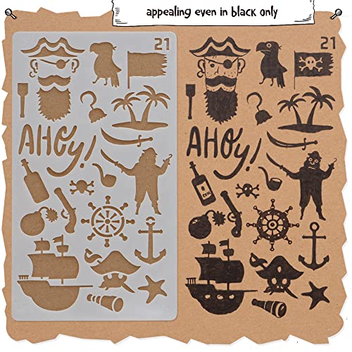 int!rend Pochoir Peinture - Lot de 26 Dessin Enfant et Adulte - Accessoire pour Bullet Journal , Scrapbooking , Album Photo - Image 6