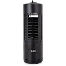 BLACK+DECKER Low Noise Mini Tower Fan with 2 Speeds, 12 Inch, 18W, Black, BXFT50003GB
