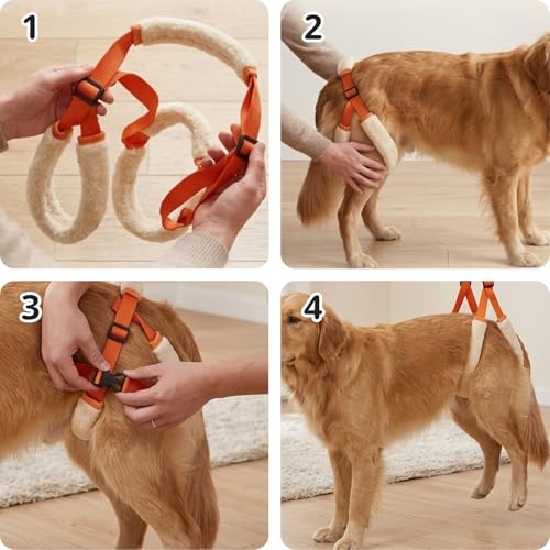 Dog Lifting Harness, Dog Sling for Back Legs Support, Assistance Device for Injured Dogs, Post-Surgery Recovery Mobility Aid, Daily Walking and Stair Climbing Support Harness - Image 5