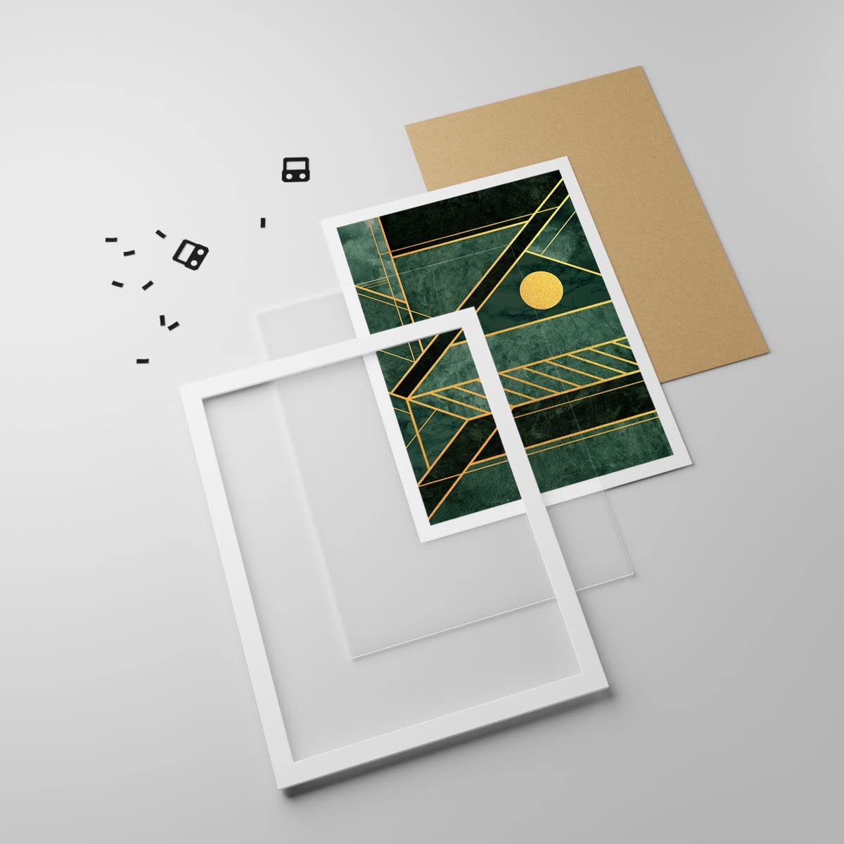 ARTTOR Stampa da Parete Cornice Bianca 40x50 cm Astratto - 4797 - P2W