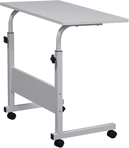 Miniatura 20 de Mesa auxiliar de sofá con ruedas de altura ajustable de 27.56 a 37.8 pulgadas, mesa de café rodante, mesa de sofá deslizable debajo, soporte Negro;