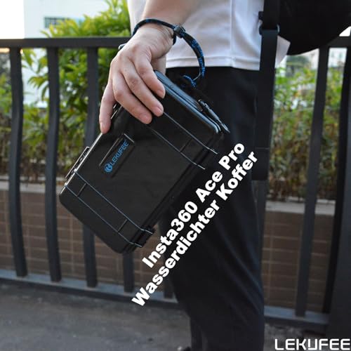 LEKUFEE Reise-wasserdichte Koffer für Insta360 Ace Pro 2/Insta360 Ace Pro /Insta360 Ace Actionkamera und Zubehör (nur Tragekoffer)