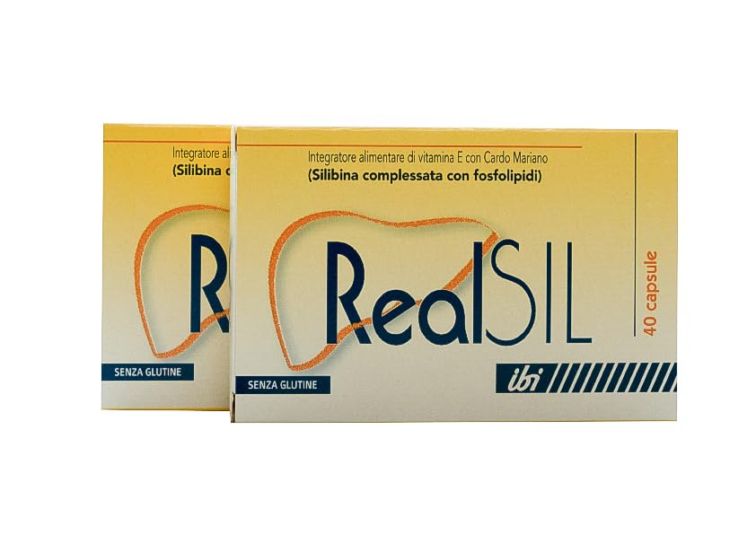 RealSIL Integratore Antiossidante con Vitamina E e Cardo Mariano 80 Capsule [Confezione da 2]