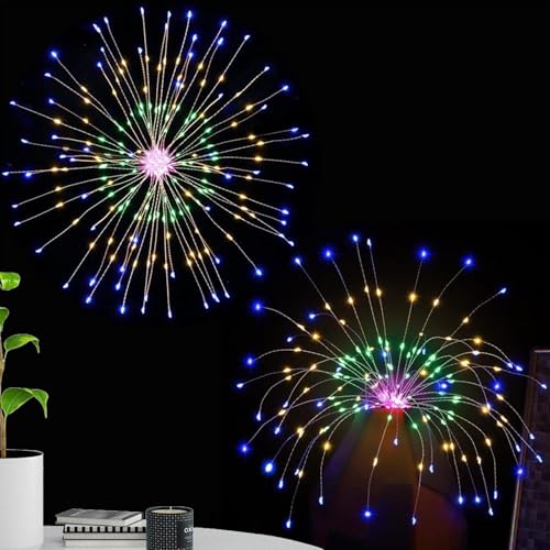 Luces de bengala para exteriores, luces de, luz colgante al aire libre, lámpara de de 120 LED, luces decorativas de boda y Navidad con control remoto para