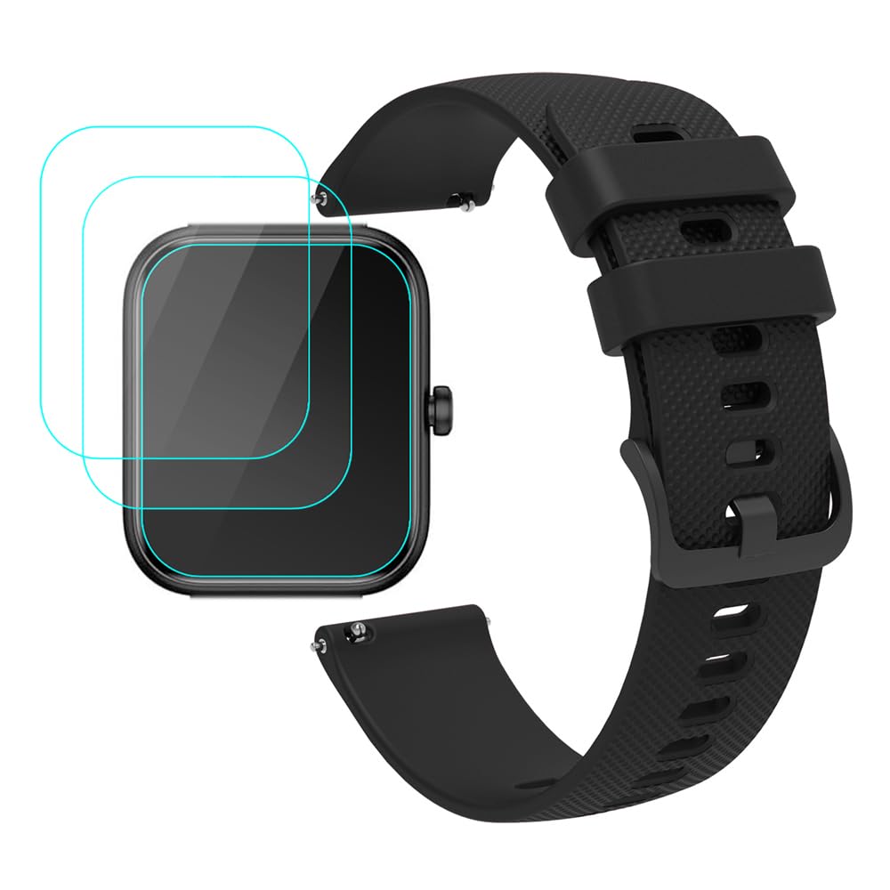 Futanwei IDW25 Smartwatch Accessories - Quick Release Watch Band with 3 Pack Screen Protector Not Glass Replacement Bands