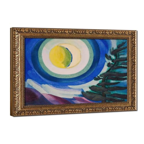 Toile Moon Radiance Oscar Bluemner décoration murale moderne pour grand salon et bureau